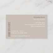 Zen Sand Stones Spa & Wellness Beige Visitekaartje (Achterkant)