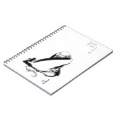 Zen schilderij van Daruma (Bodhidharma) van Shokad Notitieboek (Linkerzijde)