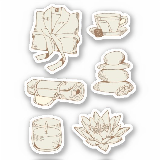 Zen Self Care Planner Sticker Sheet (Voorkant)