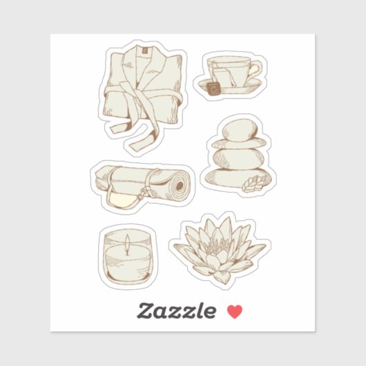 Zen Self Care Planner Sticker Sheet (Vel)