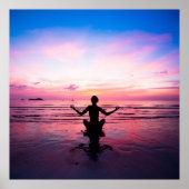 Zen, sereniteit, bemiddeling, yoga, vrede, geluk,  poster (Voorkant)