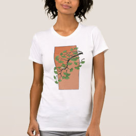 Zen Serenity: Minimalist Ginkgo Tree T-shirt