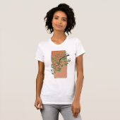 Zen Serenity: Minimalist Ginkgo Tree T-shirt (Voorkant volledig)