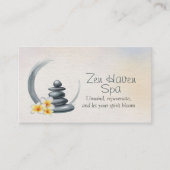 Zen Serenity Spa Waterverf Art Visitekaartje (Voorkant)