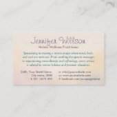 Zen Serenity Spa Waterverf Art Visitekaartje (Achterkant)