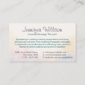 Zen Serenity Spa Waterverf Art Visitekaartje (Achterkant)