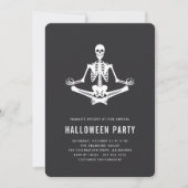 Zen Skeleton Halloween Party Kaart (Voorkant)