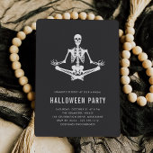 Zen Skeleton Halloween Party Kaart