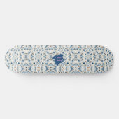ZEN:Soft Blue & White Serenity Customizable Persoonlijk Skateboard (Horizontaal)