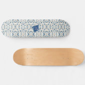 ZEN:Soft Blue & White Serenity Customizable Persoonlijk Skateboard (Horizontaal)