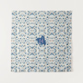 ZEN:Soft Blue & White Serenity Customizable Wandkleed (Voorkant (horizontaal))