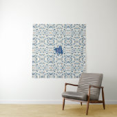 ZEN:Soft Blue & White Serenity Customizable Wandkleed (In Situ (horizontaal))