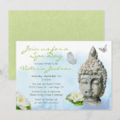 Zen Spa Bridal Shower-uitnodiging Kaart (Voorkant / Achterkant)