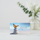 Zen SPA Massagetherapie Yoga Instructeur Meditatie Visitekaartje (Staand voorkant)