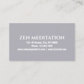 Zen SPA Massagetherapie Yoga Instructeur Meditatie Visitekaartje (Achterkant)
