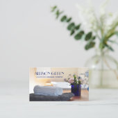 Zen SPA Salon Aromatherapie Massage Therapie Visitekaartje (Staand voorkant)
