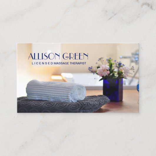 Zen SPA Salon Aromatherapie Massage Therapie Visitekaartje (Voorkant)