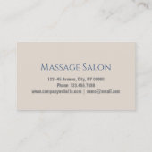 Zen SPA Salon Aromatherapie Massage Therapie Visitekaartje (Achterkant)