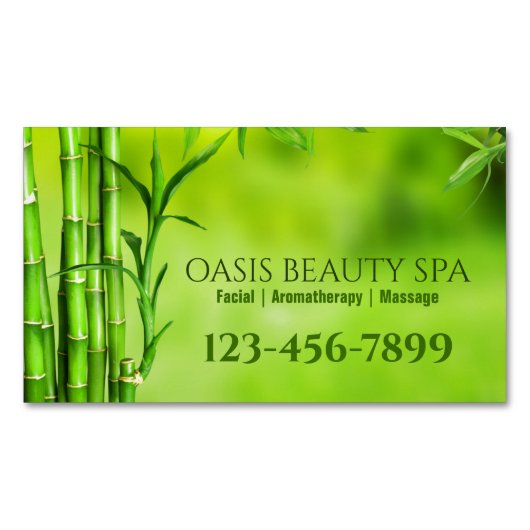 Zen SPA Salon Aromatherapie Massagetherapeut Magnetisch Visitekaartje (Voorkant)