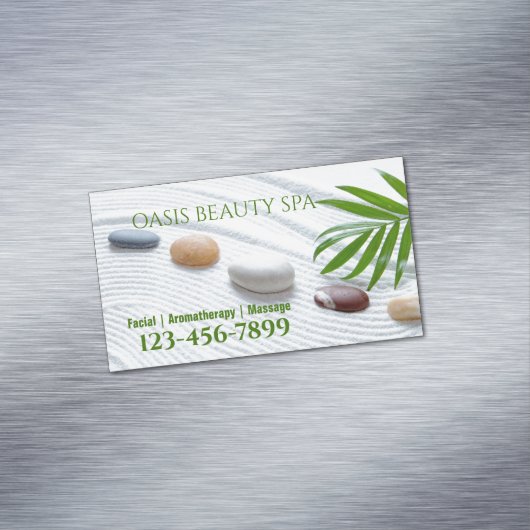 Zen SPA Salon Aromatherapie Massagetherapeut Magnetisch Visitekaartje (Voorbeeld)