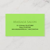 Zen SPA Salon Aromatherapie Massagetherapeut Visitekaartje (Achterkant)