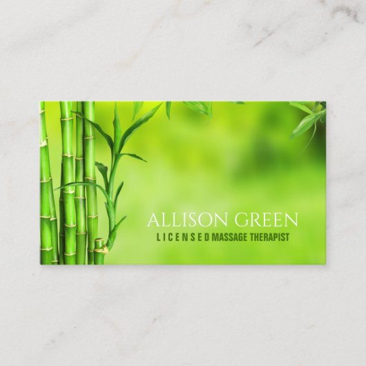 Zen SPA Salon Aromatherapie Massagetherapeut Visitekaartje (Voorkant)