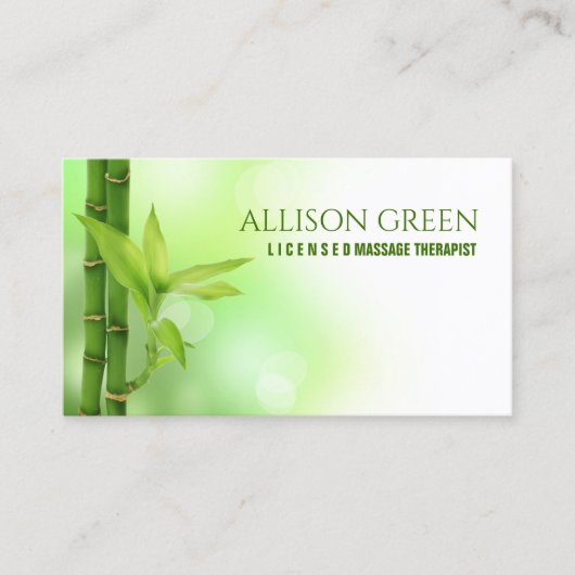 Zen SPA Salon Aromatherapie Massagetherapeut Visitekaartje (Voorkant)