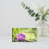 Zen SPA Salon Aromatherapie Massagetherapeut Visitekaartje (Staand voorkant)