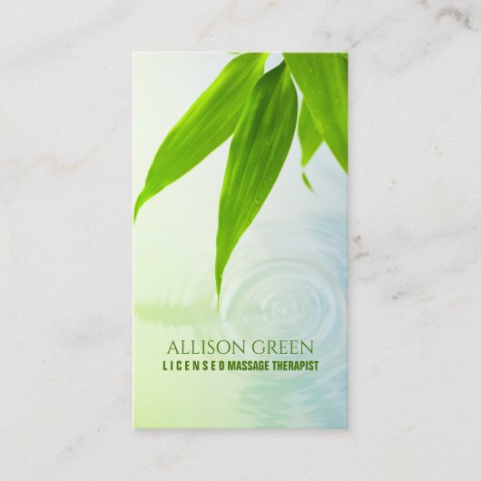 Zen SPA Schoonheidssalon Aromatherapie Massage The Visitekaartje (Voorkant)