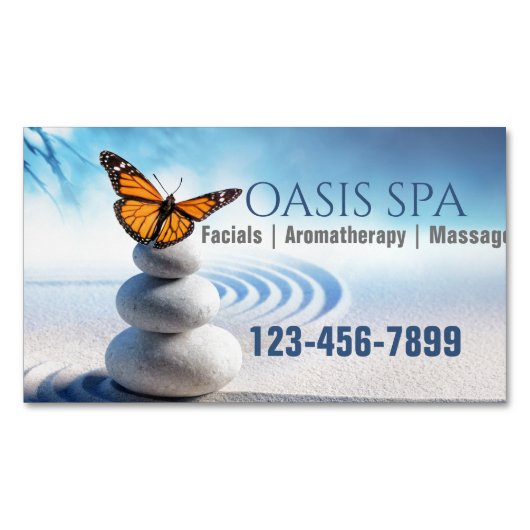 Zen SPA Yoga Instructeur Meditatie Massage Therapi Magnetisch Visitekaartje (Voorkant)