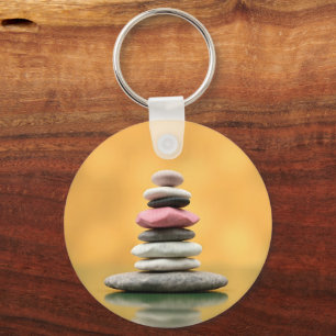 Zen Spirituele stenen balanceren therapeutische ku Sleutelhanger