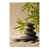 Zen-steenstapel - Minimaal Japandi-muurkunstprint Perfect Poster (Voorkant)