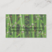 Zen stenen en bamboe Visitekaartje (Achterkant)