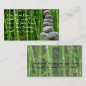Zen stenen en bamboe Visitekaartje (Voorkant / Achterkant)