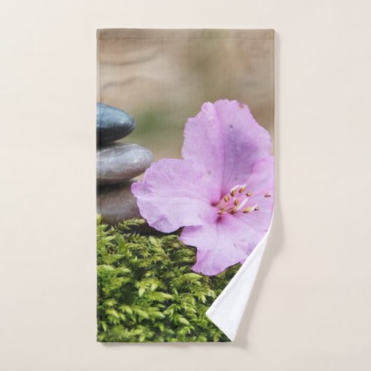 Zen stenen Lotus Flower Landscape Bad Handdoek (Handdoek)