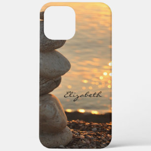 Zen stenen oceaan zonsondergang Case-Mate iPhone case