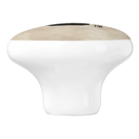 Zen stenen Sakura Tree Keramische Knop (Zijkant)