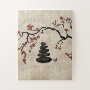 Zen-stenen Sakura Tree Legpuzzel