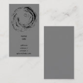 Zen-stijl - Cirkel in penseelschilderende bedrijve Visitekaartje (Voorkant / Achterkant)