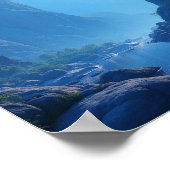 Zen stilte in het blauw poster (Hoek)