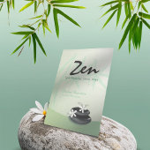 ZEN Stone Bamboo YOGA SPA Massage Beauty Salon Visitekaartje