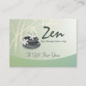 ZEN Stone Bamboo YOGA SPA Massage Gift Certificate Kortingskaartje (Voorkant)