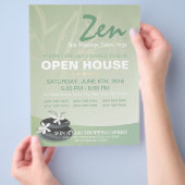 ZEN Stone Bamboo YOGA SPA Massage Salon Open Huis Flyer (Hand)