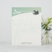 ZEN Stone Bamboo YOGA SPA Massage Therapy Salon Briefhoofd (Staand voorkant)