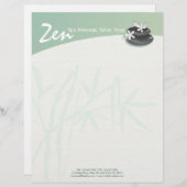 ZEN Stone Bamboo YOGA SPA Massage Therapy Salon Briefhoofd (Voorkant / Achterkant)