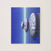 Zen Stone Blue Paars Ocean Love Peace Inspiration Legpuzzel (Verticaal)