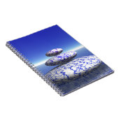 Zen Stone Blue Paars Ocean Love Peace Inspiration Notitieboek (Rechterzijde)