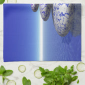 Zen Stone Blue Paars Ocean Love Peace Inspiration Theedoek (Gevouwen)