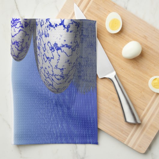 Zen Stone Blue Paars Ocean Love Peace Inspiration Theedoek (Quarter Fold)