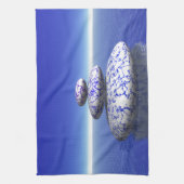 Zen Stone Blue Paars Ocean Love Peace Inspiration Theedoek (Verticaal)